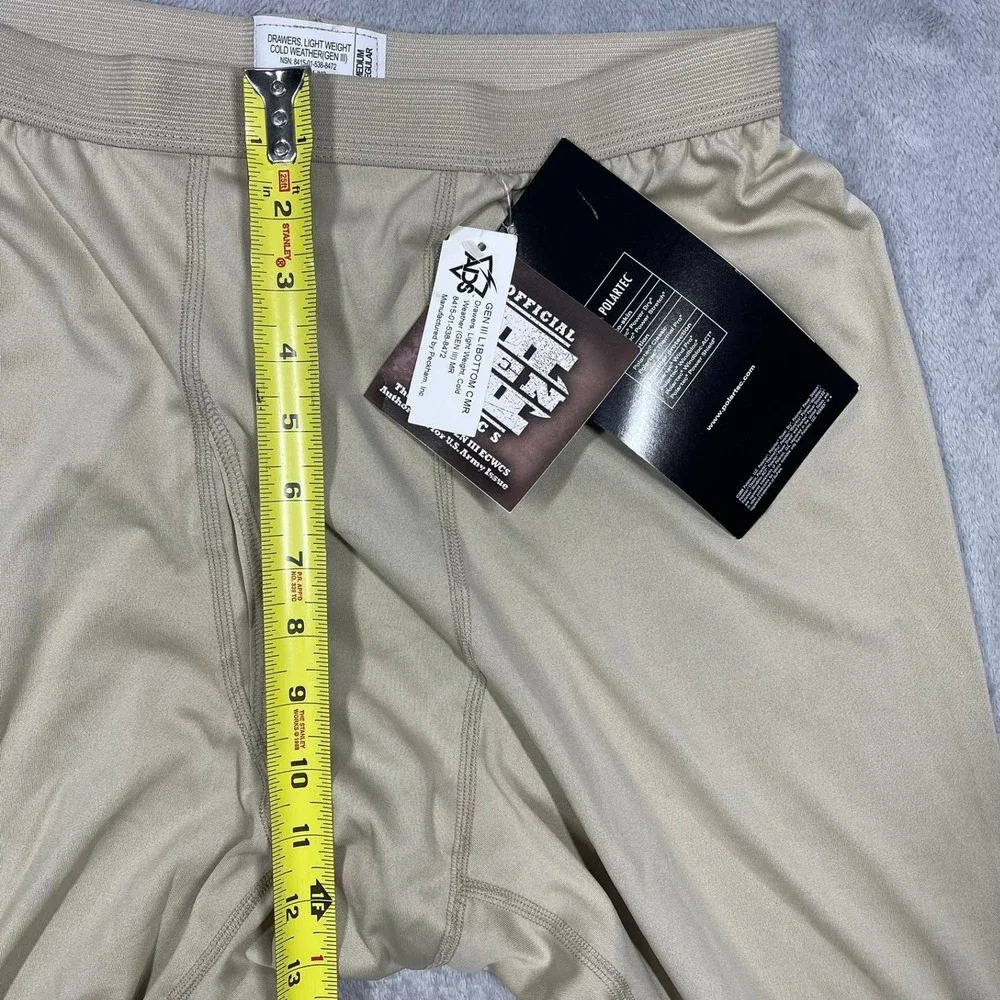 Peckham ECWCS Gen III L1 Drawers Mens Medium Regular Tan Polartec Base Layer